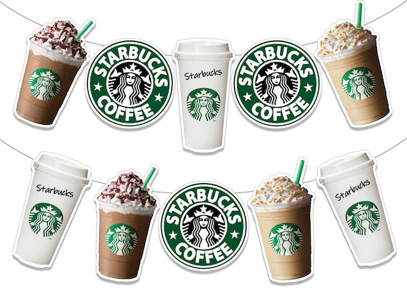 Paper &amp; Party Supplies Printable Starbucks Custom Name Starbucks Banner ...