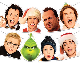 Instant Download- Christmas Movie Banner- 90s Christmas Movie Banner- Holiday Party- Movie Night PRINTABLE
