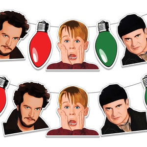Sofortiger Download - Home Alone Urlaub Banner - Home Alone Weihnachten Banner - Home Alone Party - allein zu Hause DRUCKBAR
