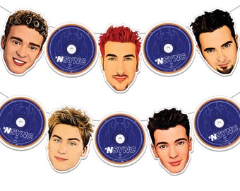 Instant Download- Boy Band Banner- 90s 2000s Birthday Banner- Boy Band Theme Party- PRINTABLE