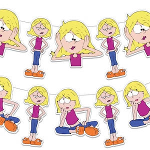 Instant Download- Cartoon Lizzie Mcguire Banner- Throwback Birthday Banner- 2000s y2k Theme Party- Lizzie Mcguire PRINTABLE