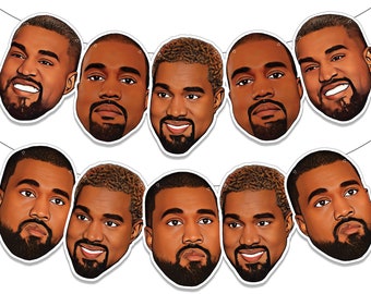 Descarga instantánea- Kanye Banner- Kanye West Birthday Banner- Ye Party Decoraciones- Kanye PRINTABLE
