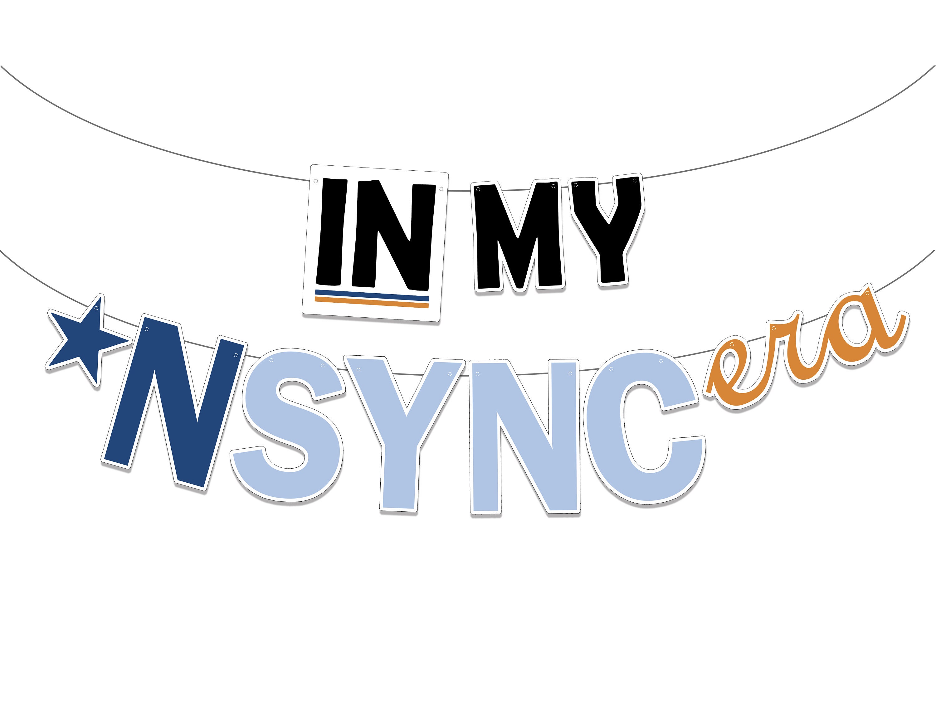 Instant Download- in My NSYNC Era Banner- 90s 2000s Birthday Banner ...