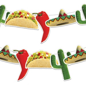 Instant Download- Taco Banner- Taco Fiesta Party Birthday Banner- Mexican Theme Party Decor- Taco PRINTABLE