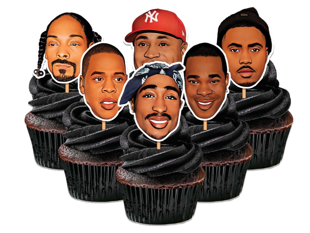 Instant Download Rap Legends Cupcake Toppers 90s 2000s Rapper Birthday ...