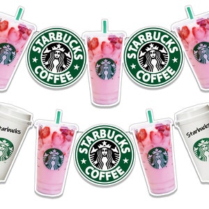 Sofortiger Download - Rosa Getränk Starbucks Banner - Starbucks Geburtstagsbanner - Starbucks Kaffee Party - Starbucks DRUCKBAR