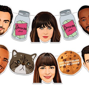 Téléchargement immédiat - bannière New Girl - Gave Me Cookie anniversaire bannière - New Girl TV Show soirée à thème - New Girl IMPRIMABLE