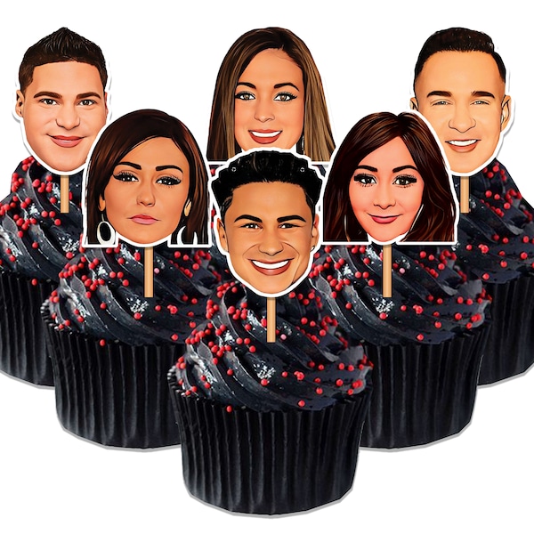 Instant Download- Jersey Shore Cupcake Toppers- Shore House Birthday Cake Toppers- Jersey Shore Theme Party- Jersey Shore PRINTABLE