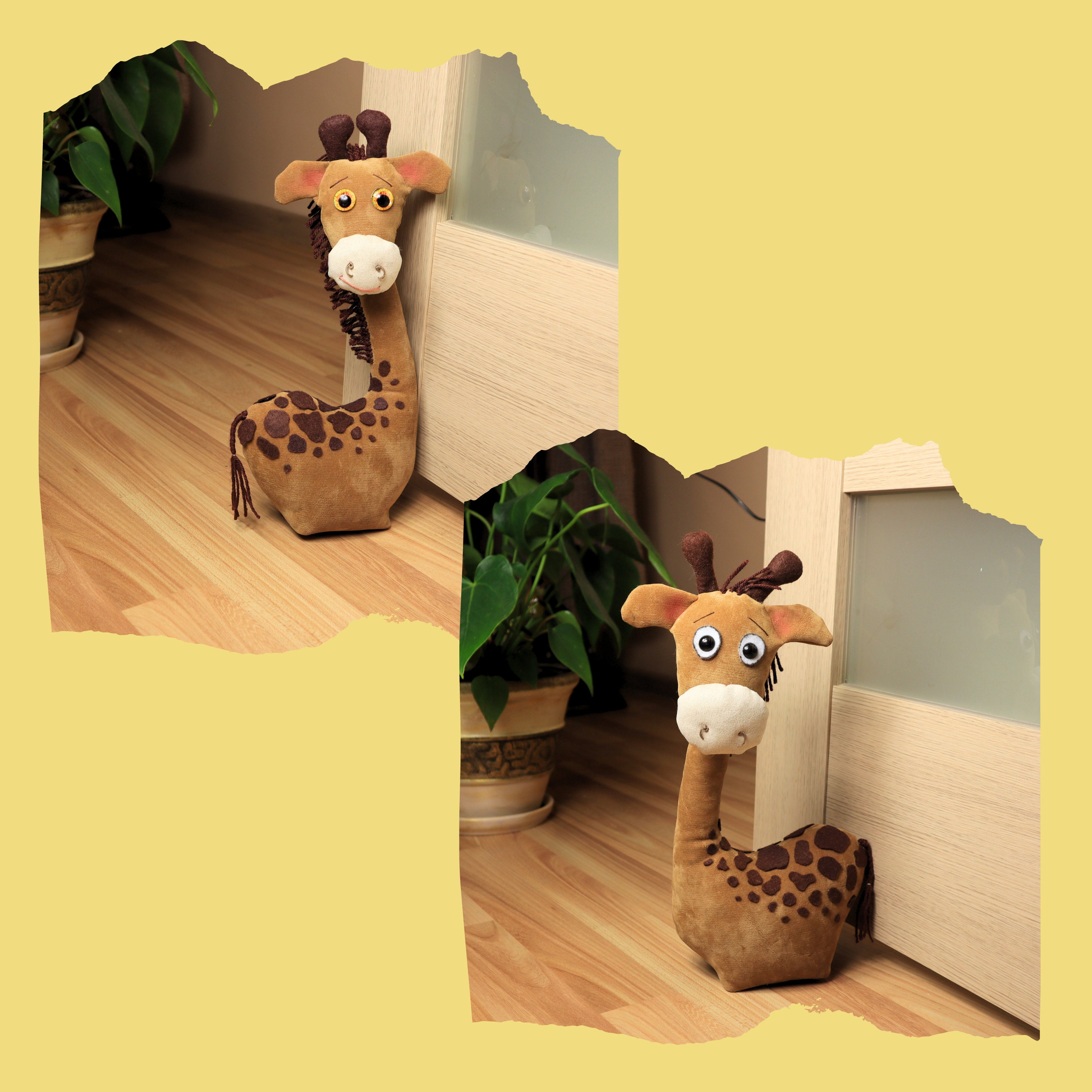 Giraffe Door Stop PDF Sewing Pattern Door Draft Stopper Make Your Own