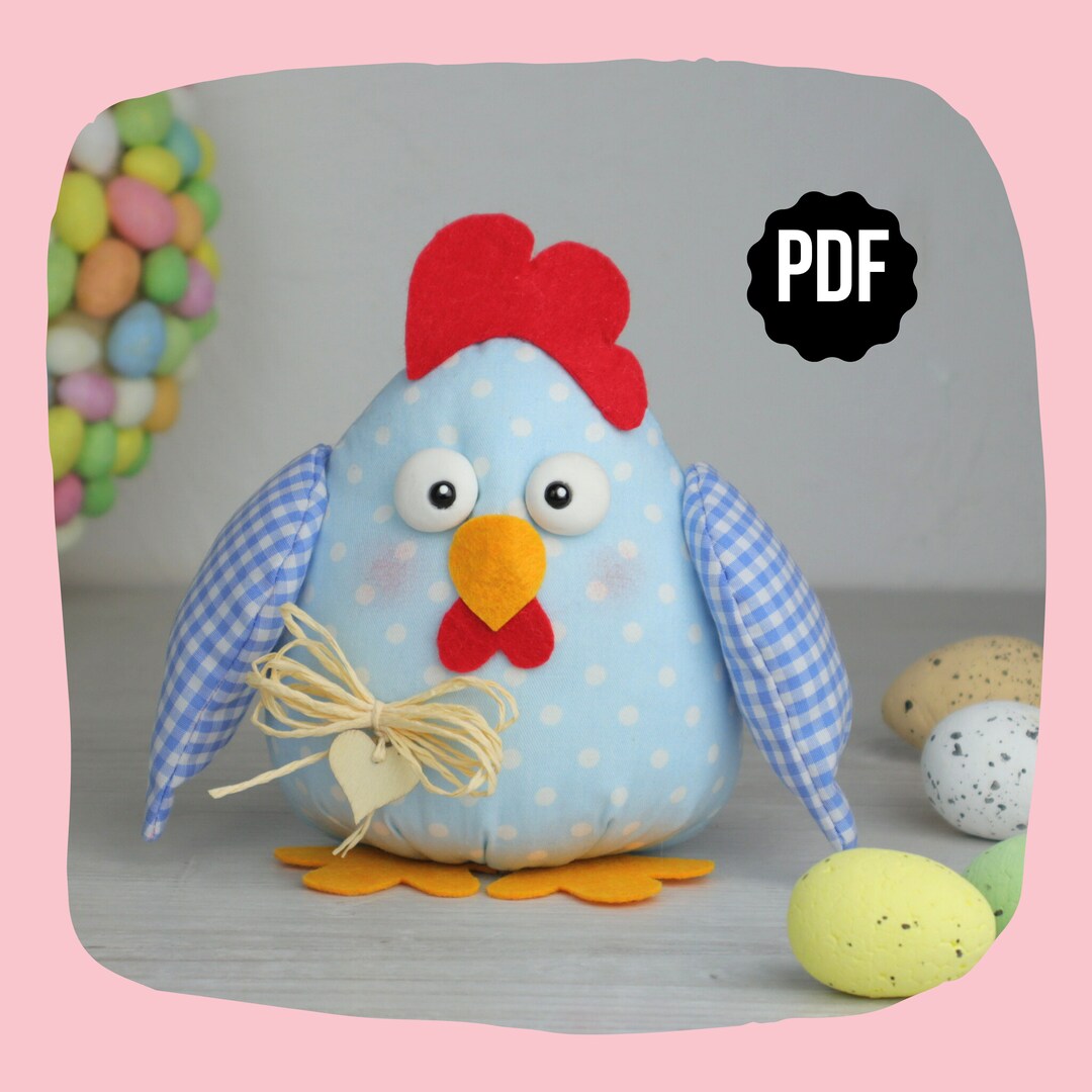 Chicken Easy Sewing Pattern PDF DIY Easter Ornament Do It Yourself