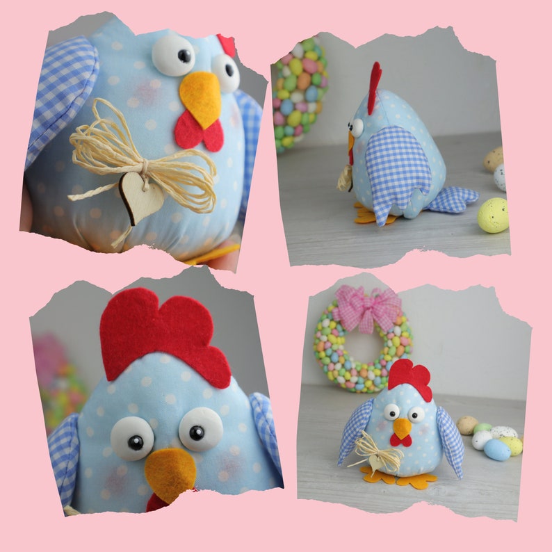 Chicken Easy Sewing Pattern PDF DIY Easter Ornament Do It Yourself