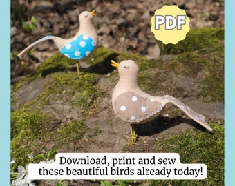 Bird Sewing Pattern  PDF Pattern Do It Yourself