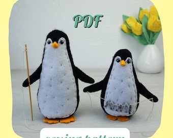 Penguin Plush PDF Sewing Pattern Stuffed Animal Digital Pattern