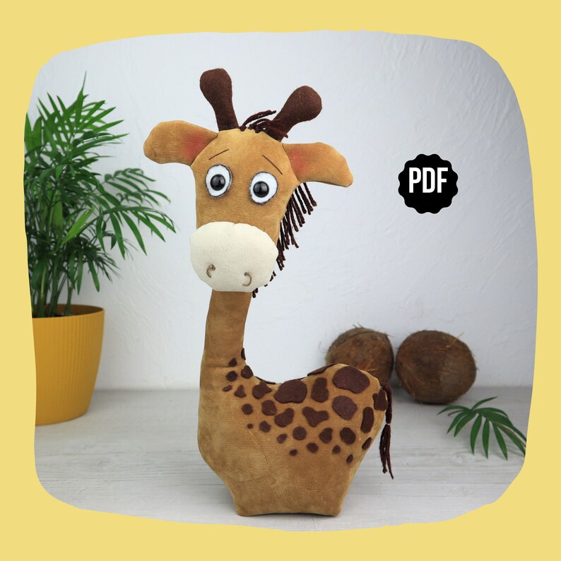 Giraffe Door Stop PDF Sewing Pattern Door Draft Stopper Make Your Own