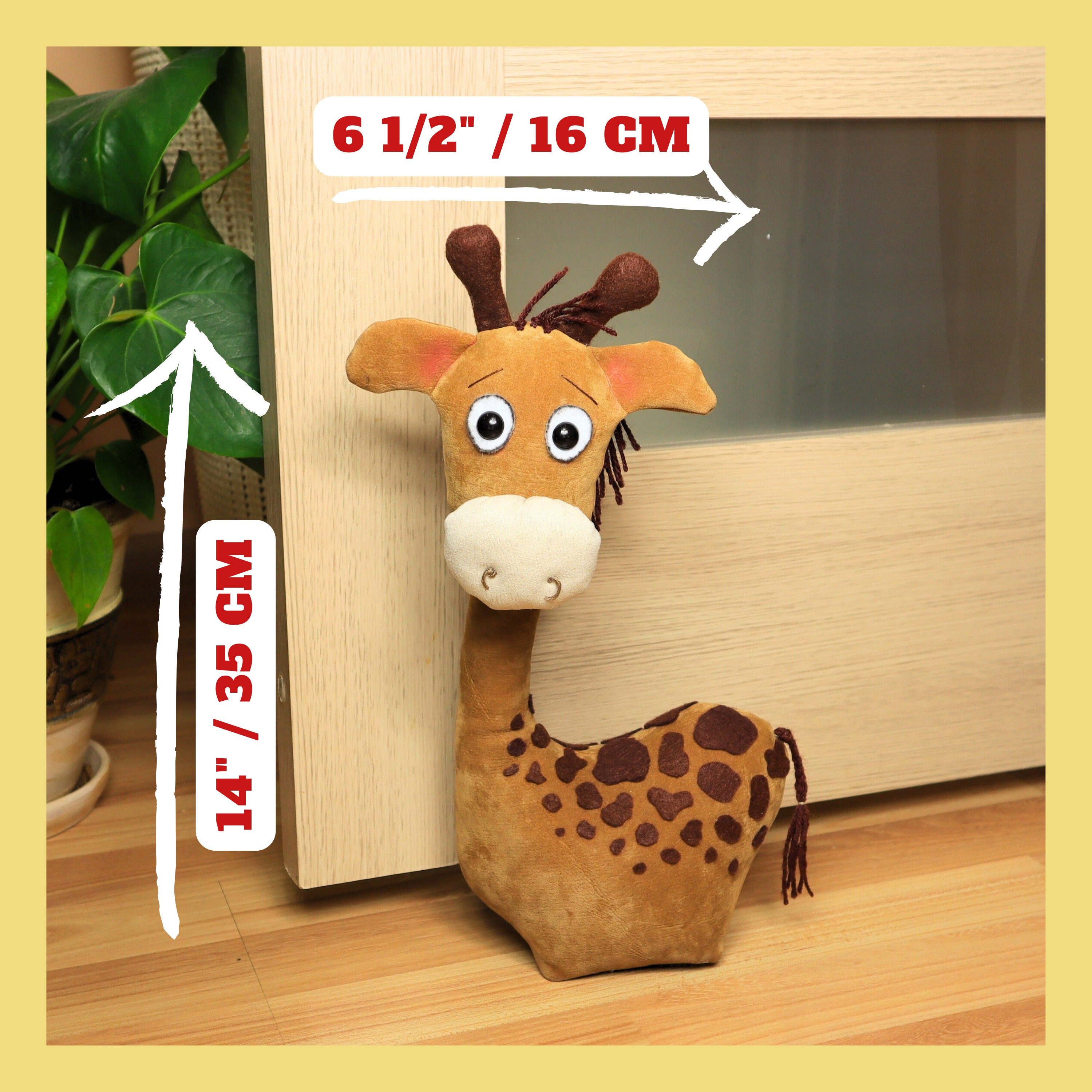 Giraffe Door Stop PDF Sewing Pattern Door Draft Stopper Make Your Own