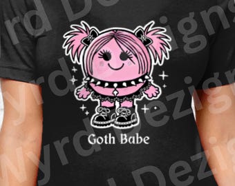 Goth Babe T-Shirt: Goth Gift, Unisex Cotton Tee