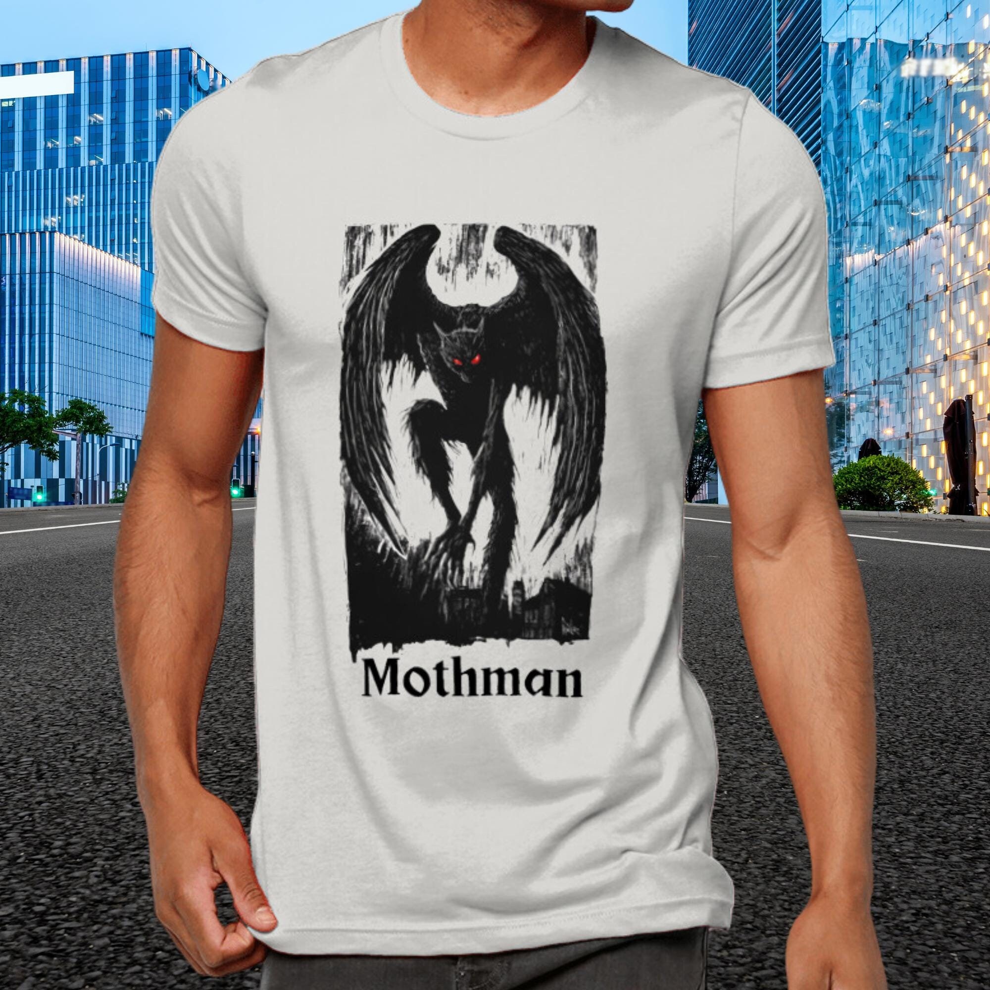 Mothman Mitico Creatura Cryptid Mostro Paranormale Costume Maglietta