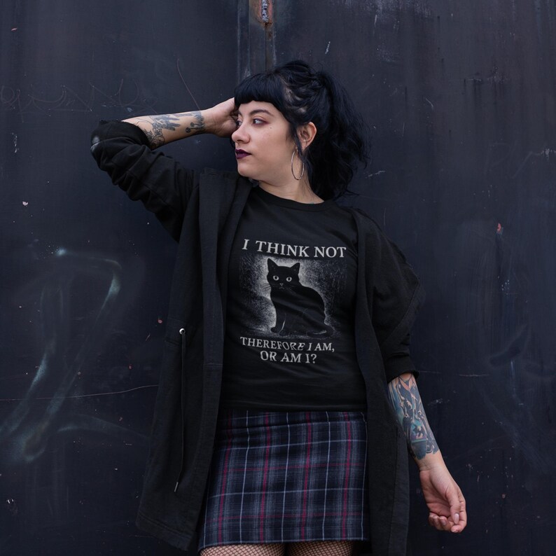 grunge tee with cat