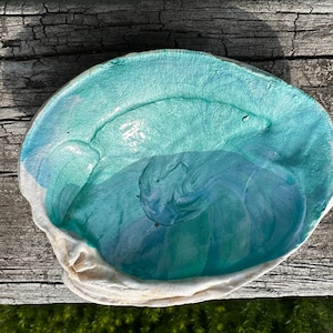 Coquille d'huître peinte