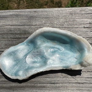 Coquille d'huître peinte