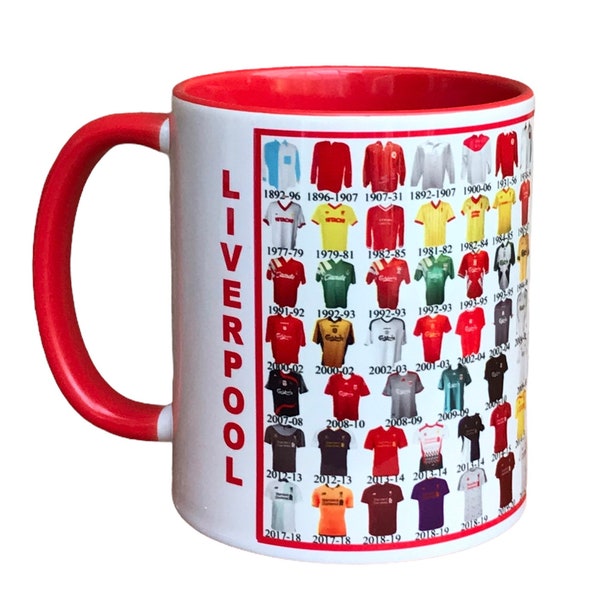 Liverpool shirt history Mug