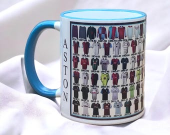 Aston Villa shirt history Mug