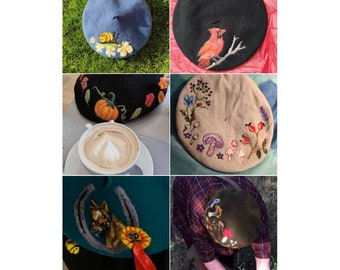 Béret upcyclé personnalisé