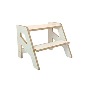 Kids Wooden Step Stool, Mini Learning Tower, Step Stool, Children&#39;s Step Stool, Montessori Platform, 2 Tier Wooden Step Stool