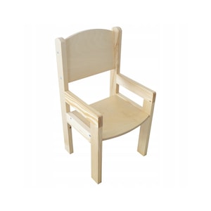 Kids Chair with Armrests | Wooden Toddler Chair 2-4 Years | Montessori Chair | Ergonomic and Sturdy | Perfect for Play and Learning
