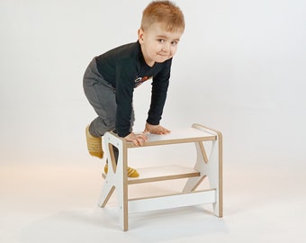 Kinder Tritthocker aus Holz, Mini-Lernturm, Tritthocker, Tritthocker für Kinder, Montessori-Plattform, Kinderhocker für das Badezimmer