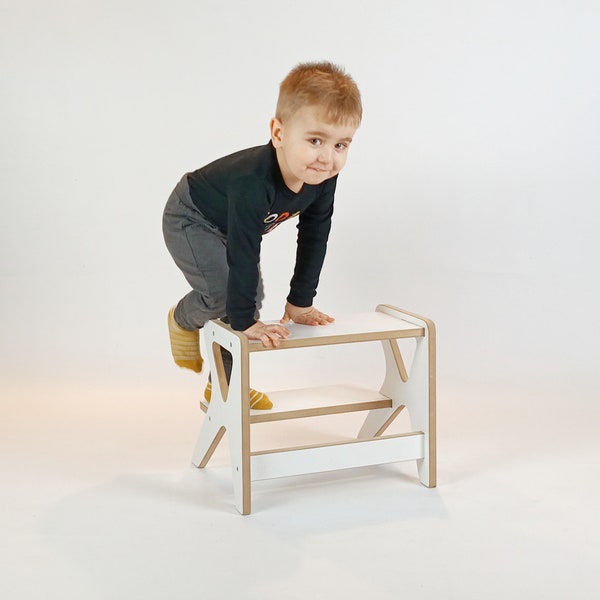 Kinder Tritthocker aus Holz, mini learning tower, Step Stool, tritthocker für kinder, Montessori-Plattform, Kinderhocker für das Badezimmer