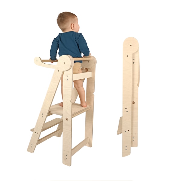 Montessori - Tour d'apprentissage pliable - Tour d'apprentissage pour enfants - pliable learning tower - Un cadeau pour un enfant