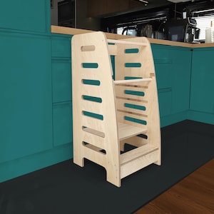 Adjustable Learning Kids Tower – Safe & Eco-Friendly for Children. Montessori Tower - Kitchen Tower - baby tower