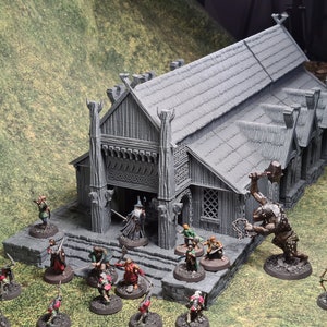 Great Hall - Kingdom Of Saxonia (Conquest Creations) - Miniature Wargaming Terrain - 3D printed in PLA+