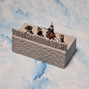 Modular Town Walls - Kingdom Of Saxonia (Conquest Creations) - Miniature Wargamming Terrain - 3D printed in PLA+