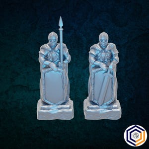 Statues - Kingdom Of Tor Ithilas (Conquest Creations) - Miniature Wargaming Terrain - 3D printed in PLA+