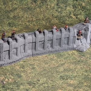 Modular Town Walls - Kingdom Of Durak Deep (Conquest Creations) - Miniature Wargaming Terrain - 3D printed in PLA+