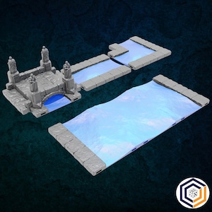 Modular Rivers - Kingdom Of Tor Ithilas (Conquest Creations) - Miniature Wargaming Terrain - 3D printed in PLA+