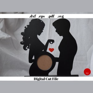 Molduras para mulheres grávidas, presente, corte a laser, download instantâneo, arquivo de modelo digital, cartão cricut, svg, dxf, eps, pdf, diy