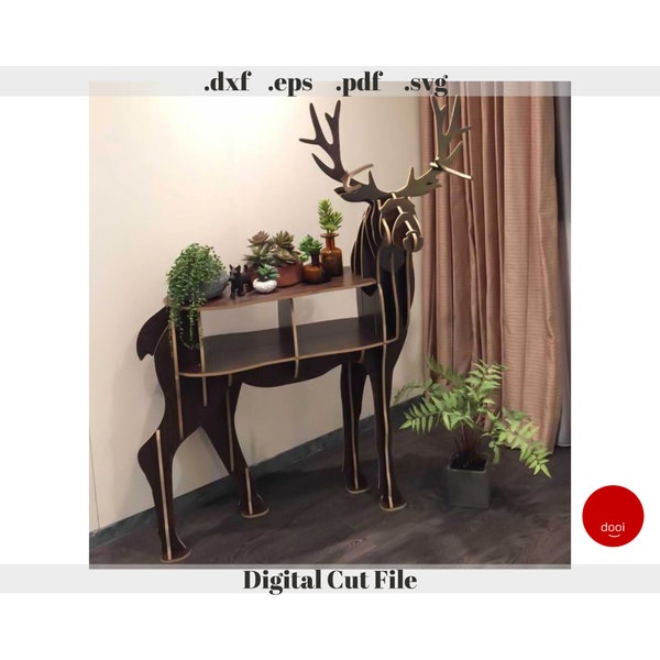 Deer Shelf Laser Cut Digital Instant Download File Cnc Router Glowforge Cut Fİle Svg eps Pdf Dxf Animal Shelf Home Decor Diy