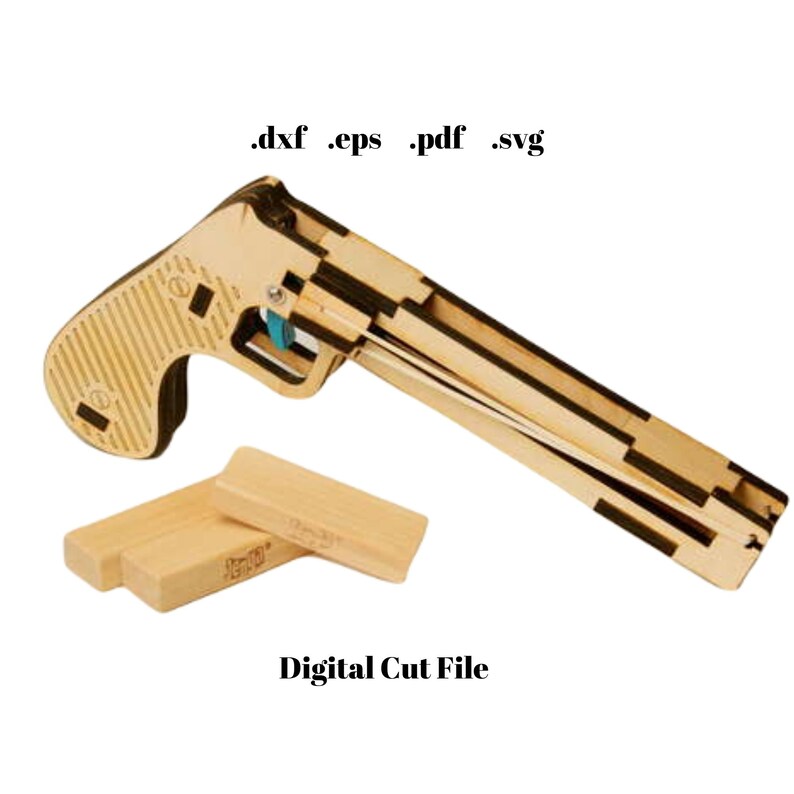 Rubber Band Gun Laser Cut Digital Instant Download Template File Cnc