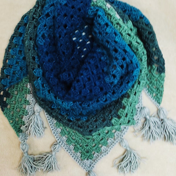 Triangle scarf, scarf, crocheted scarf, XXL scarf