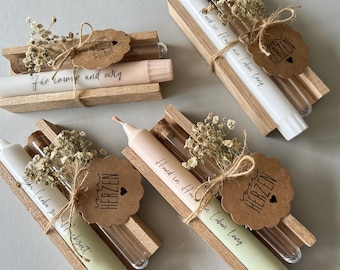 Geldgeschenk zur Hochzeit / Geschenkset Trauung / Kerze mit Schriftzug / Hochzeitsgeschenk / Geschenkidee Standesamt