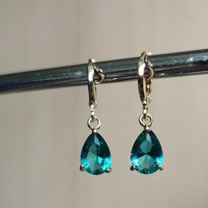 Gold colour  Pear Shaped Stone Earrings for every events