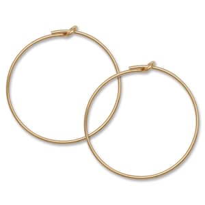 Wire beading Hoops 20 mm - 14K Gold Filled