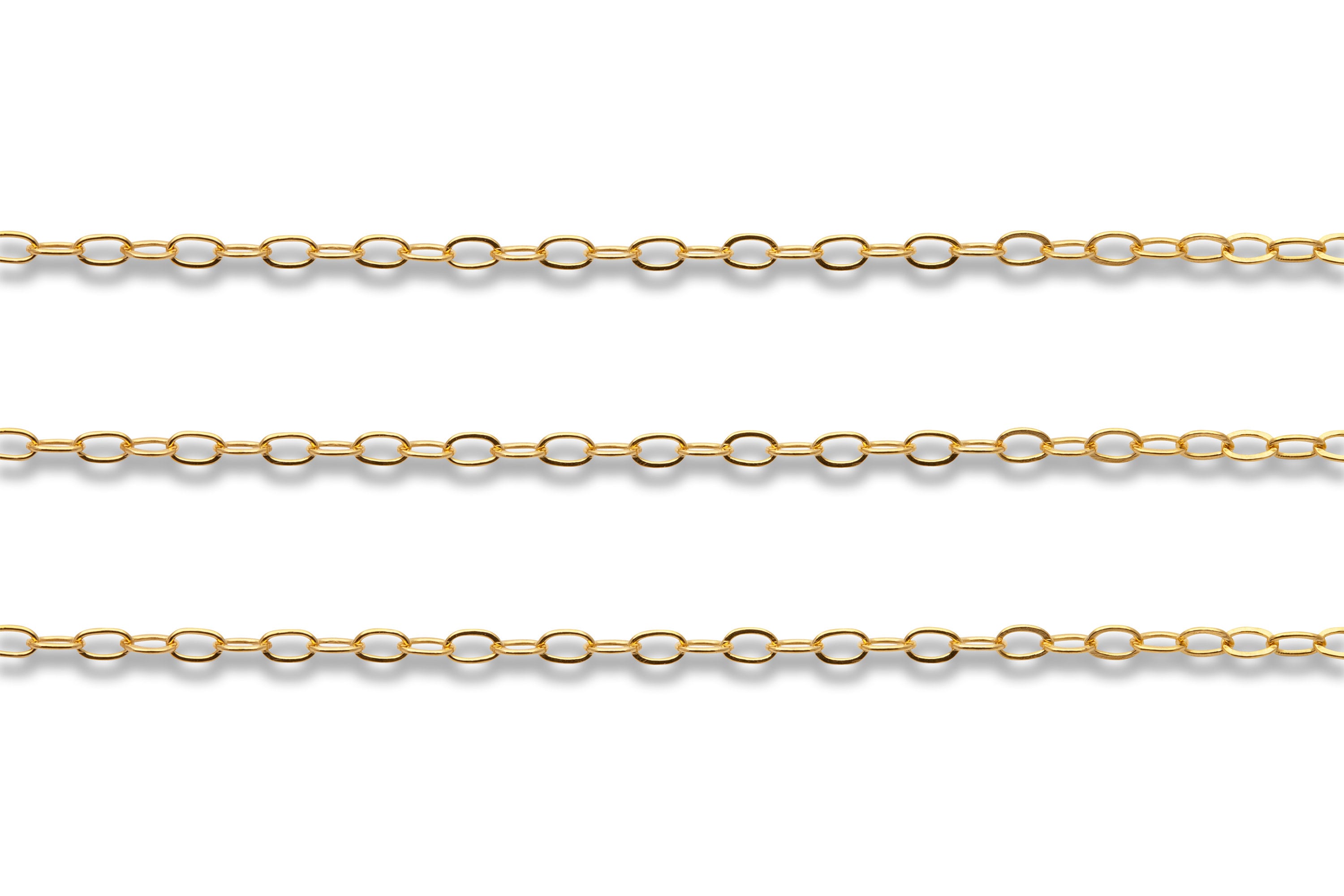 14K Gelbgold 1,0 Mm Anhängerkettenkette – Rundes Kabelglied, Federringverschluss 14K Gelbgold 1,0 Mm Anhängerkettenkette – Rundes Kabelglied, Federringverschluss