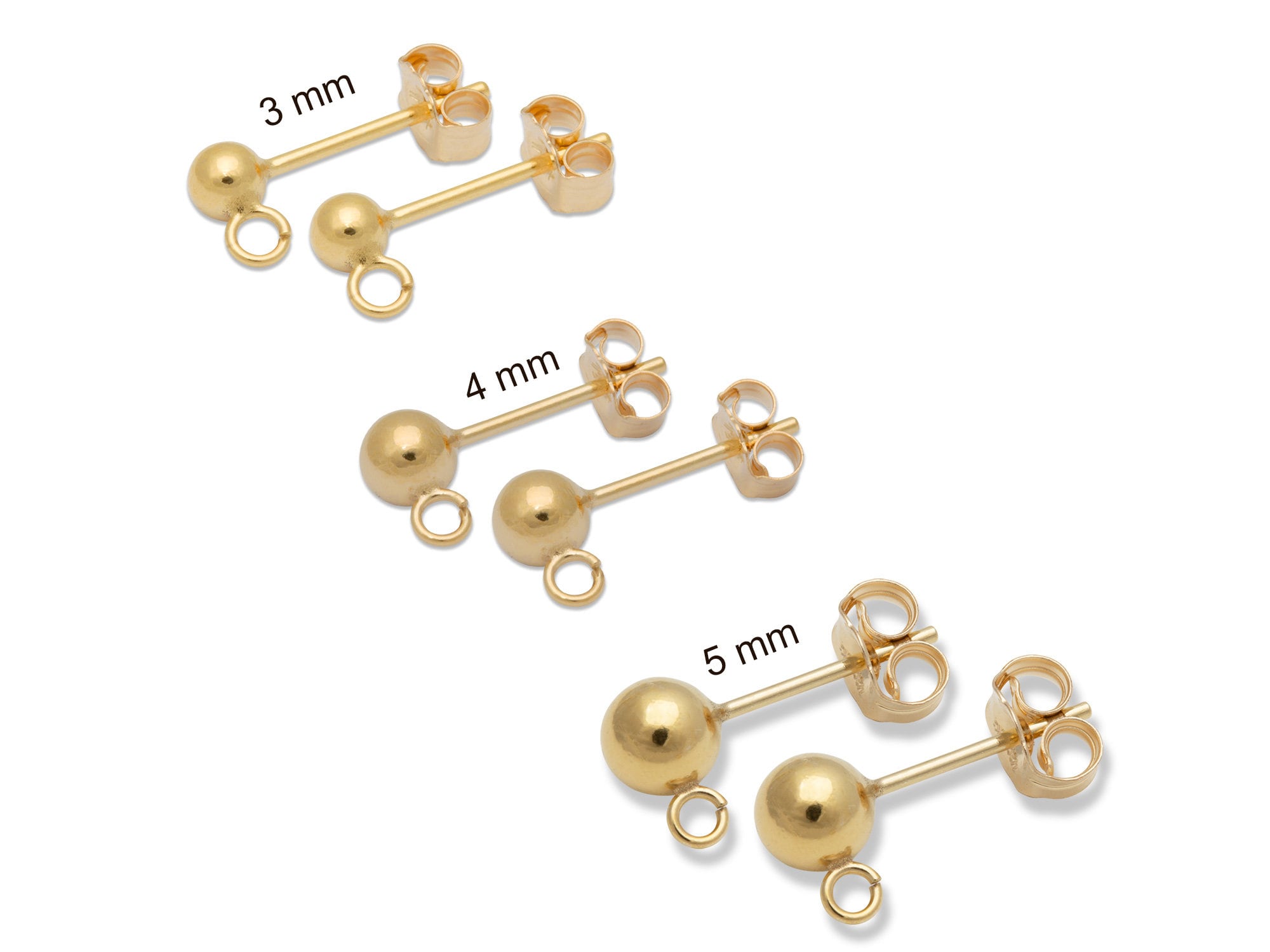 18 Karat Gelbgold Echte Diamant Schmetterling Ohrstecker