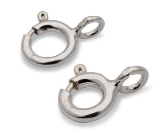 20x veerring 925 zilver 5 mm - open & gesloten - licht + stabiel - sieradensluiting voor kettingen + armbanden