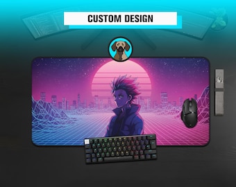 Hochwertiges Mauspad mit individuellem Design | Schreibtischunterlage mit individuellem Design | Großes Mauspad mit Anime-Art-Motiv | Ästhetische Anime-Schreibtischunterlage nach Wunsch |