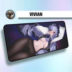 Premium Vivian Banshee Mousepad | Zenless Zone Zero Mousepad | ZZZ Vivian Deskmat | Large Gaming Waifu Deskmat | Aesthetic Deskmat